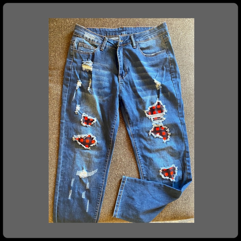 Distressed jeans